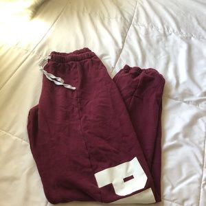BURGUNDY PINK SWEATS